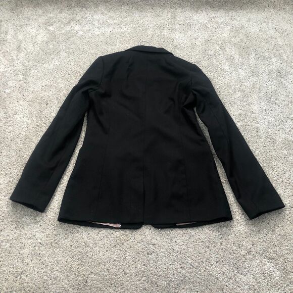 H&M Blazer Womens Extra Small 4 Black Sport Coat Suit Jacket Stretch Ladies - Picture 9 of 10